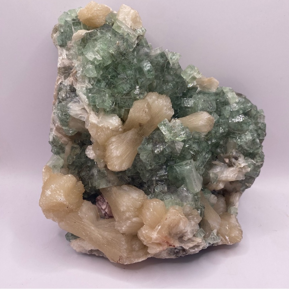 Apophyllite with Stilbite Bow Ties Mineral Specimen